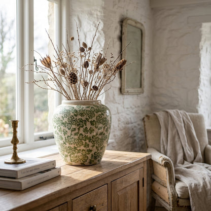 Large Green Clover Olpe Vase