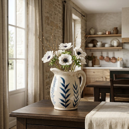 Small Blue Flora Olpe Jug Vase