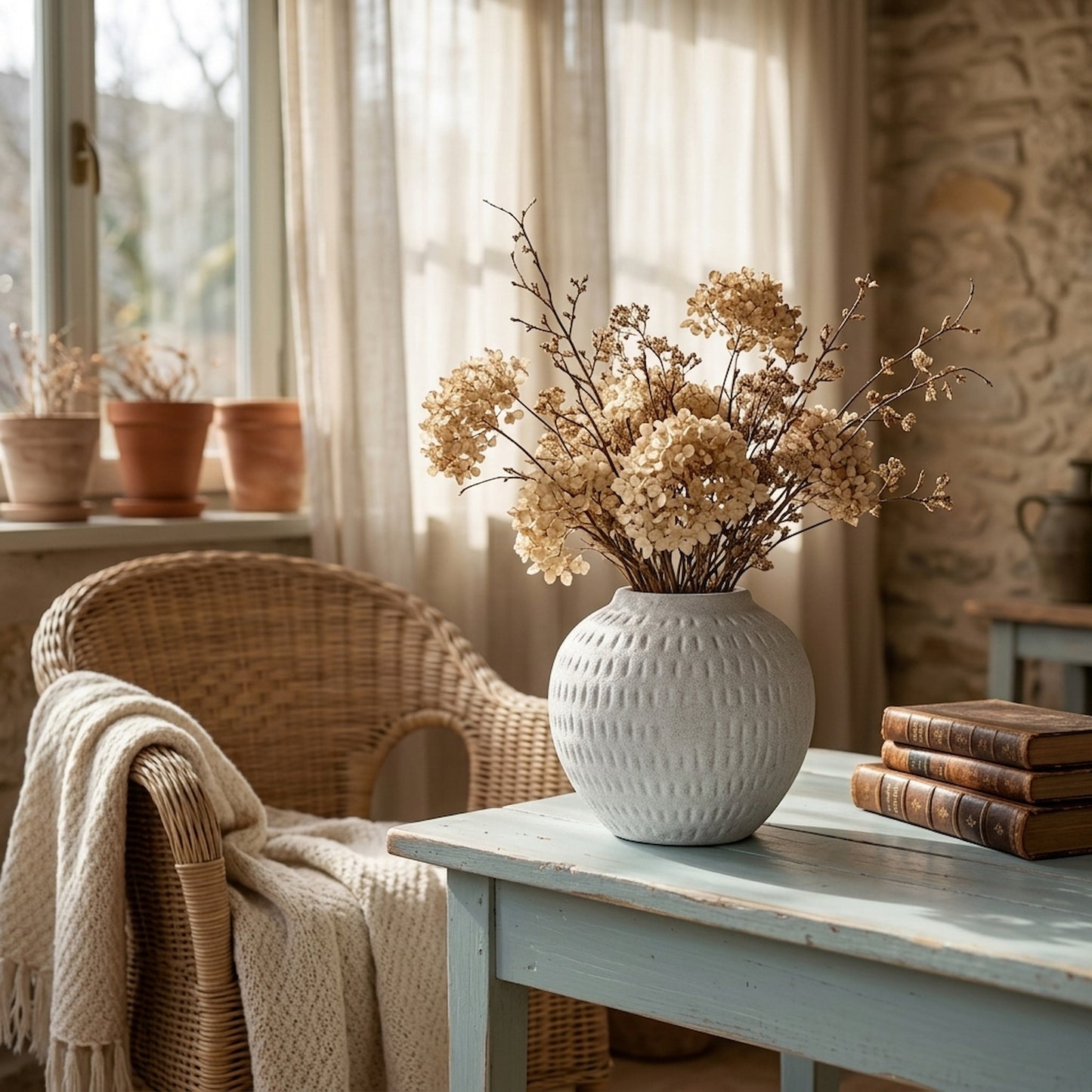 Ashen Medium Round Vase