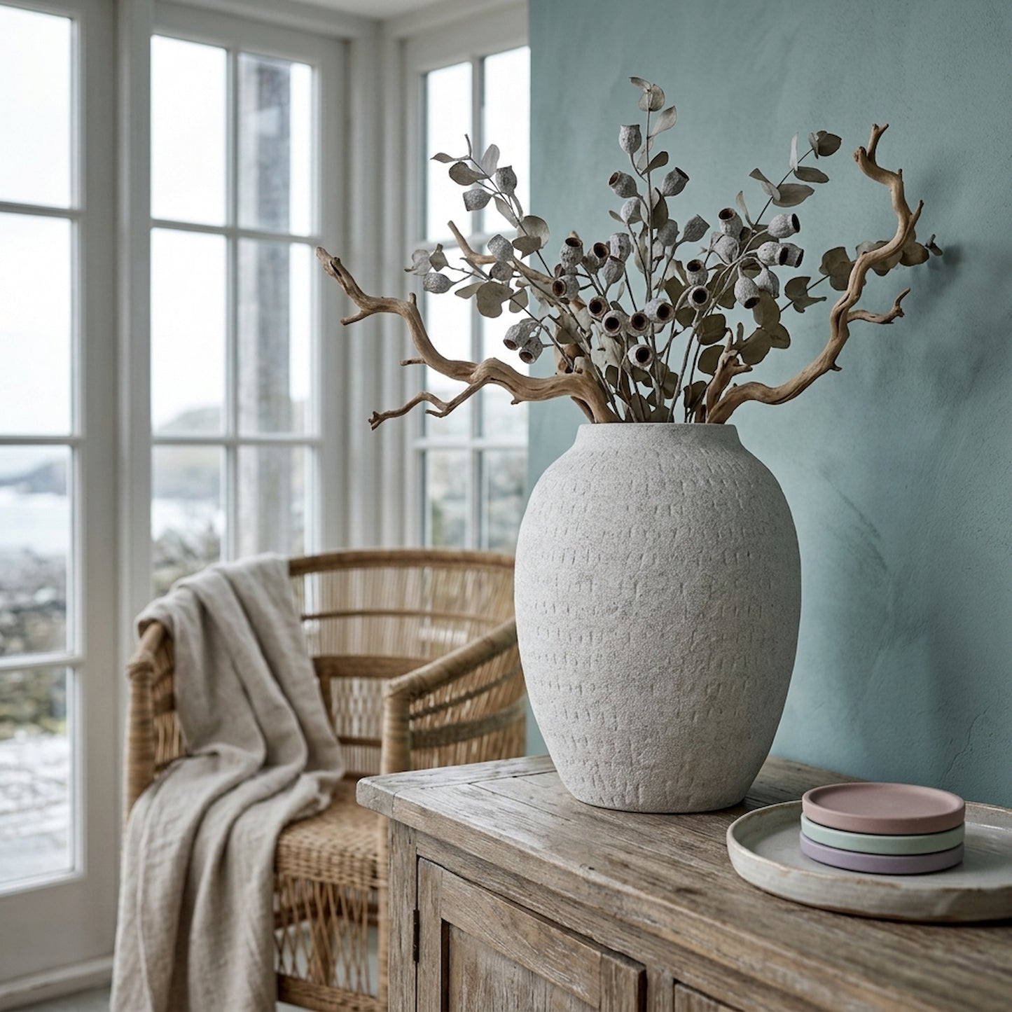 Ashen Large Tall Vase
