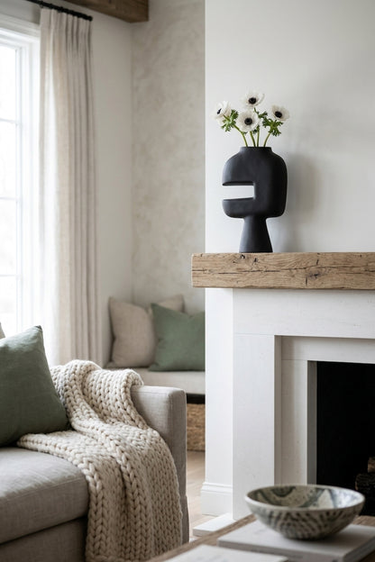 Forma Abstract Large Black Vase
