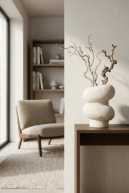 Sahara Small Textured White Bubble Vase