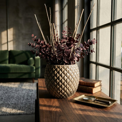 Seville Collection Grey Diamond Planter