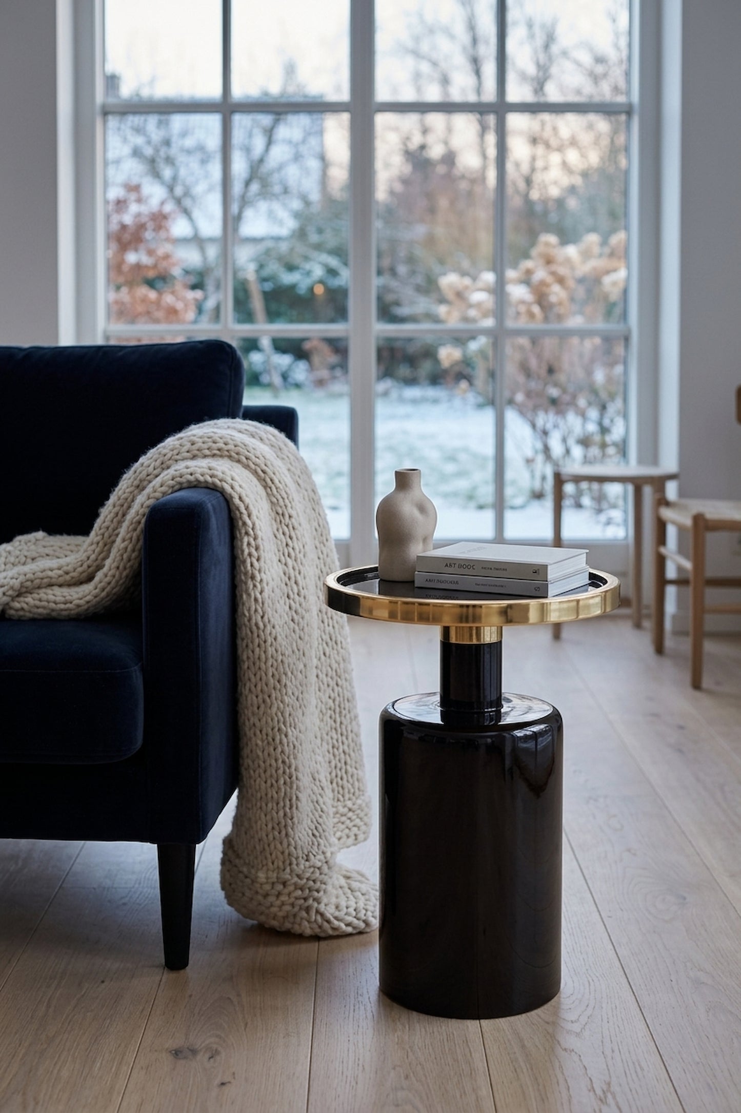 Enro Black And Gold Side Table