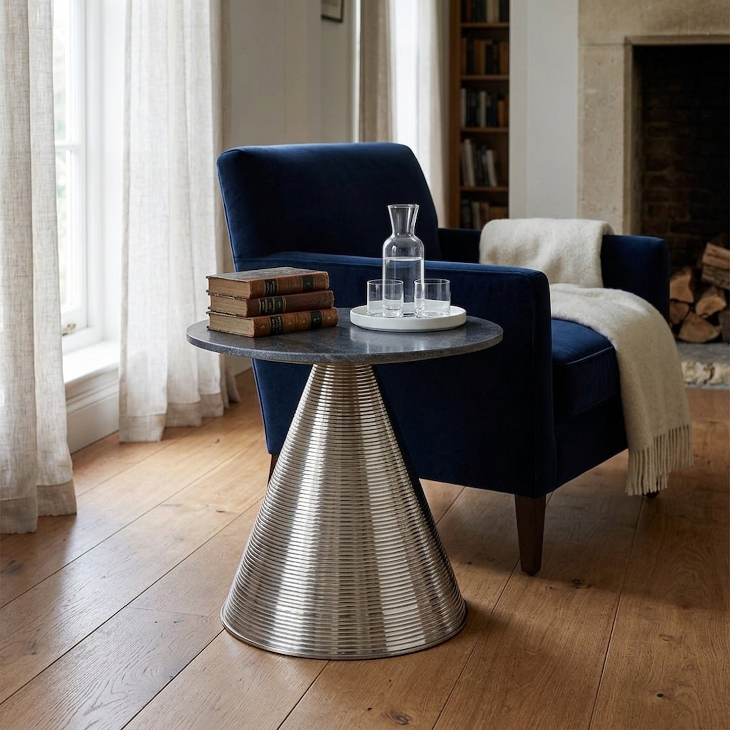 Vesper Table With Grey Marble Top