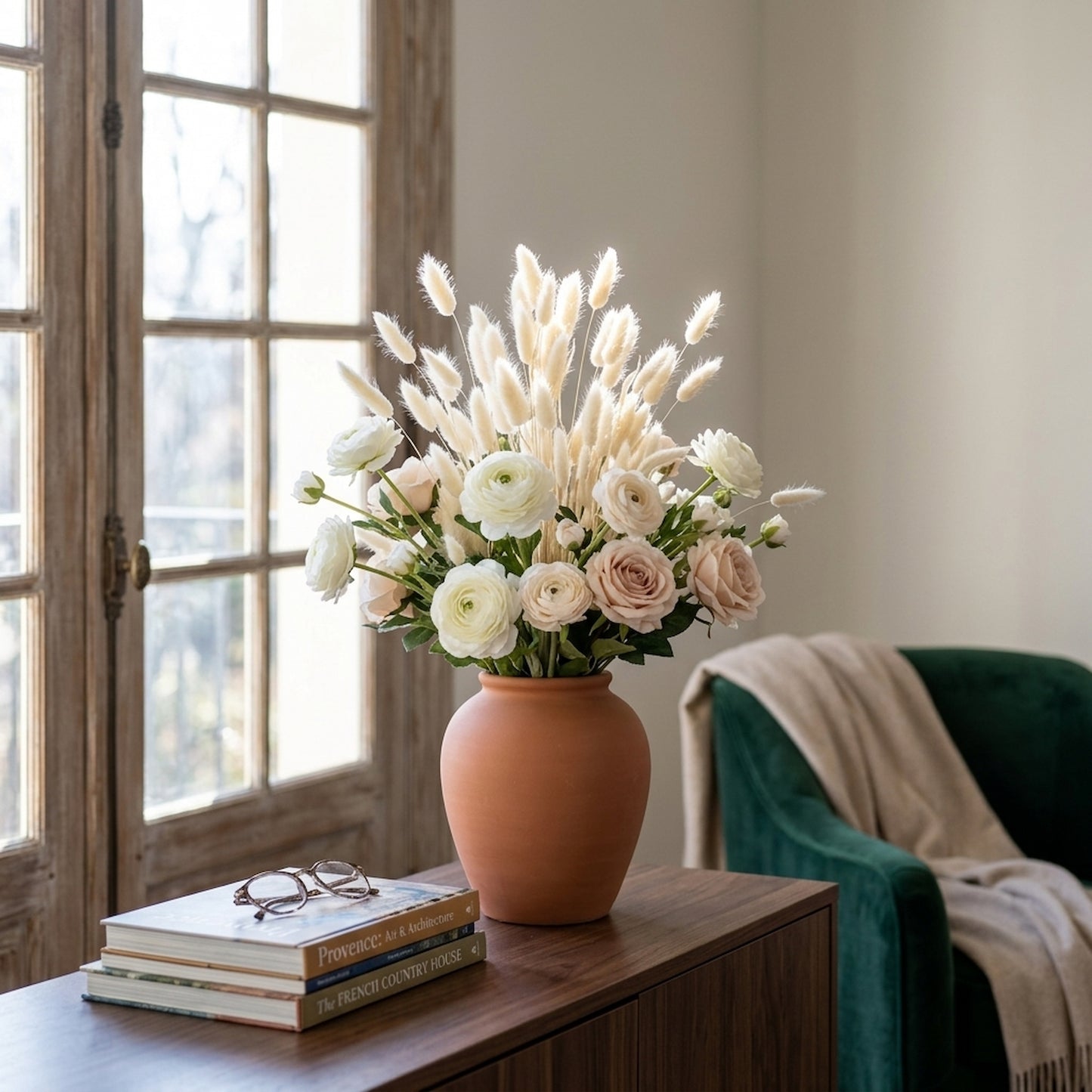 Dried White Bunny Tail Bunch Of 60