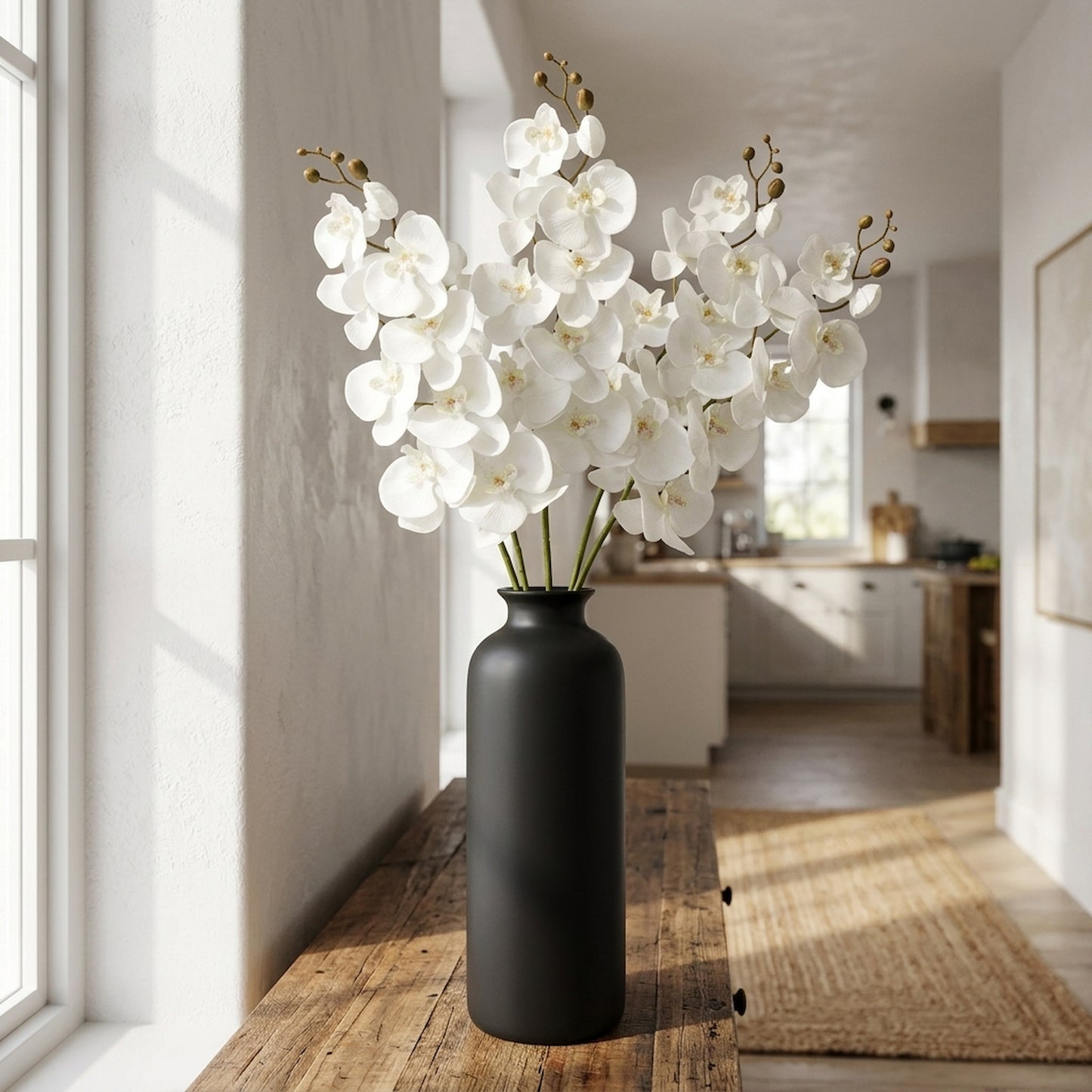 Tall White Butterfly Orchid Stem