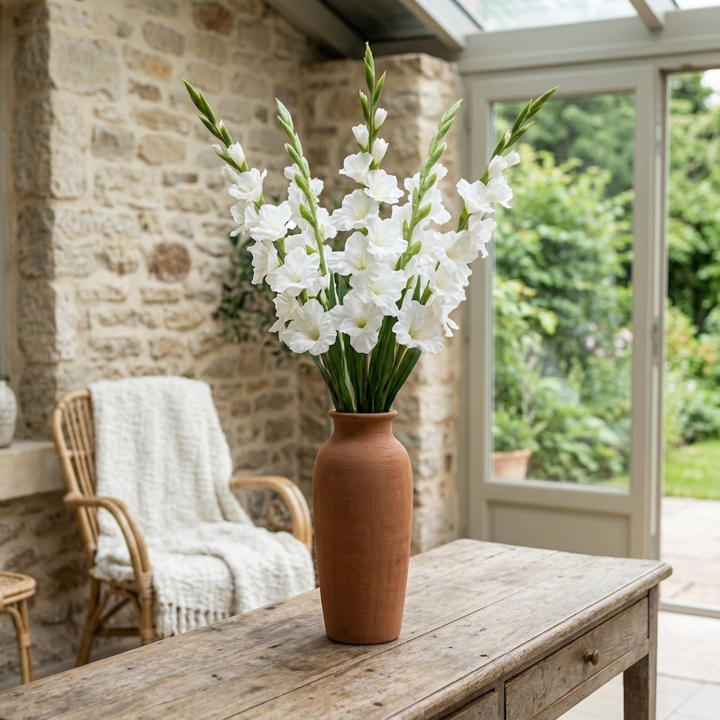 White Gladioli