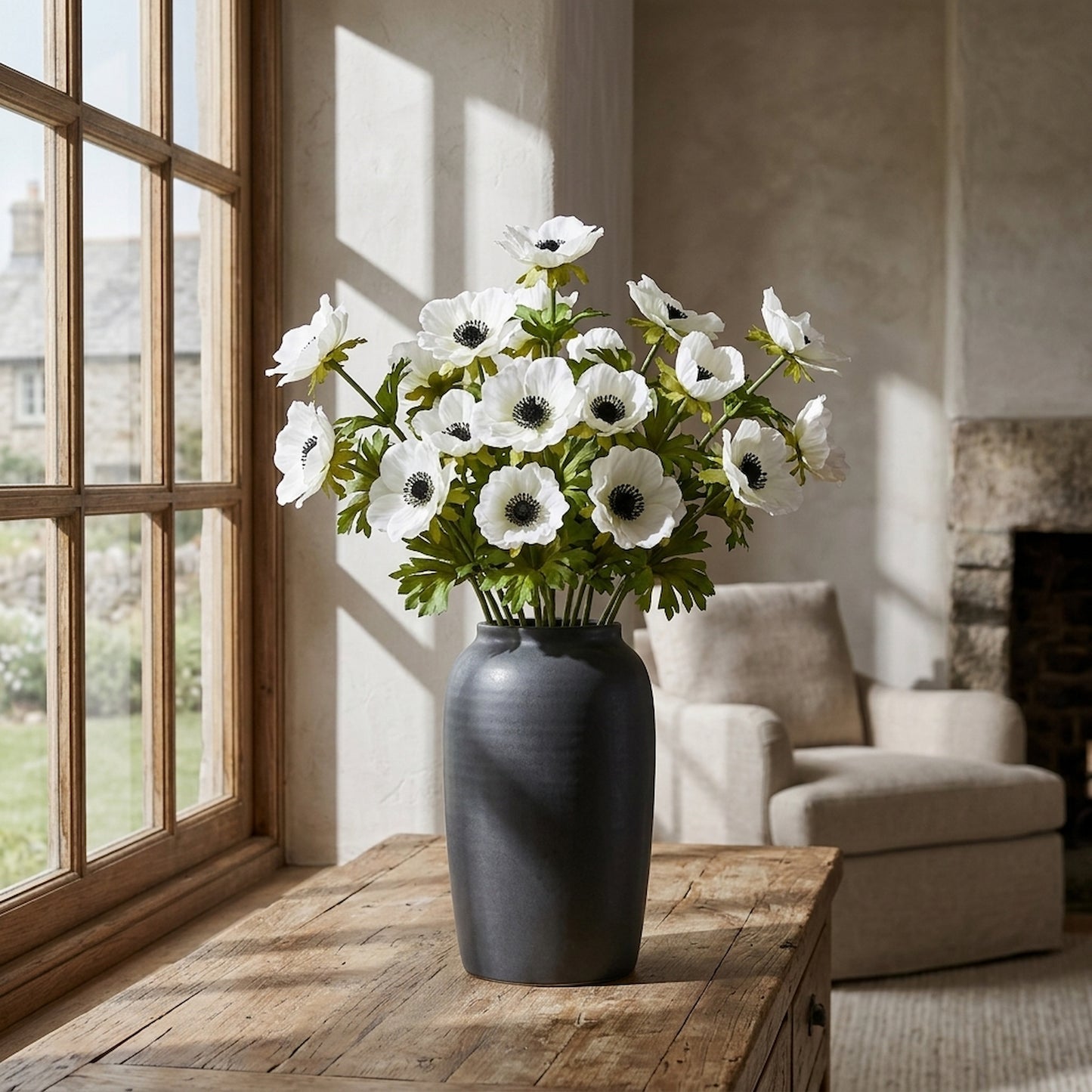 White Anemone Spray
