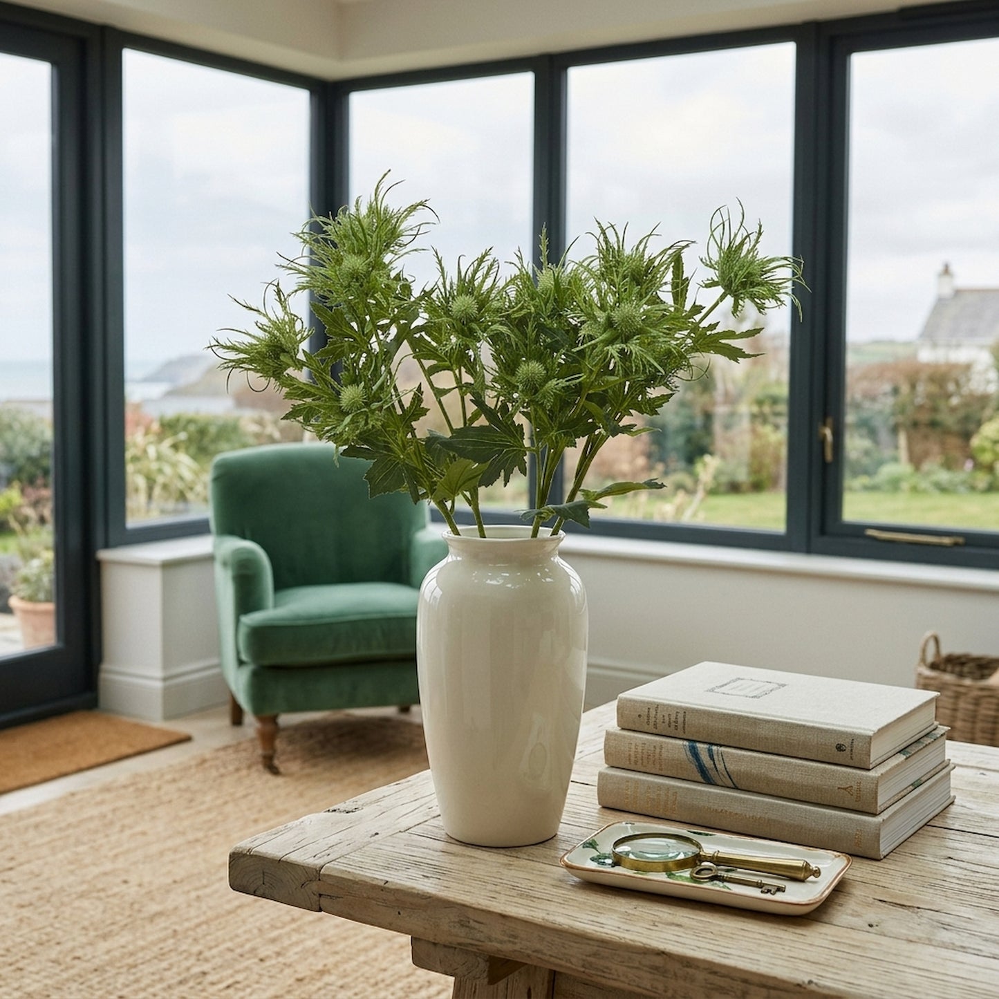 Green Sea Holly Spray