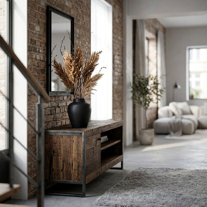 Taupe Faux Dried Pampas Grass Stem