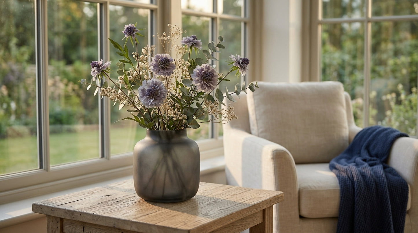 Pale Blue Scabious Stem