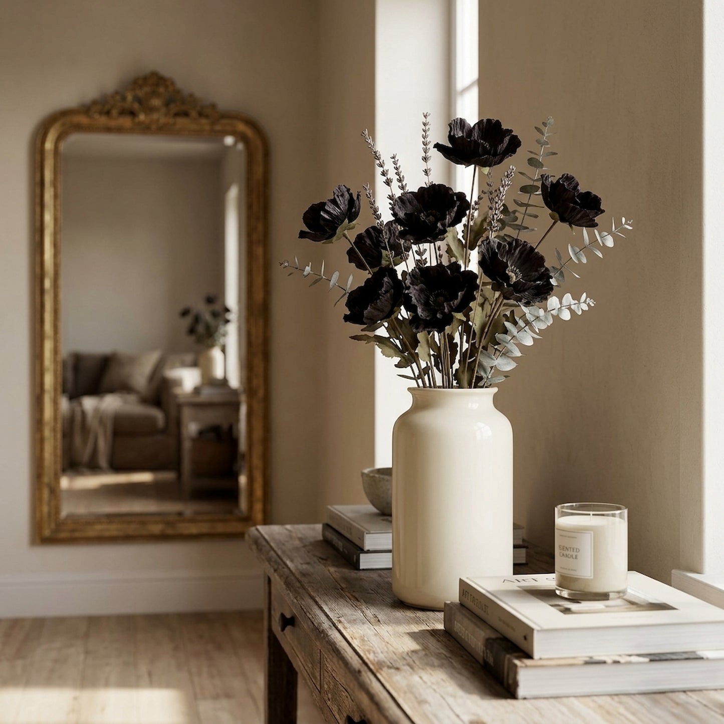 Tall Black Poppy Stem