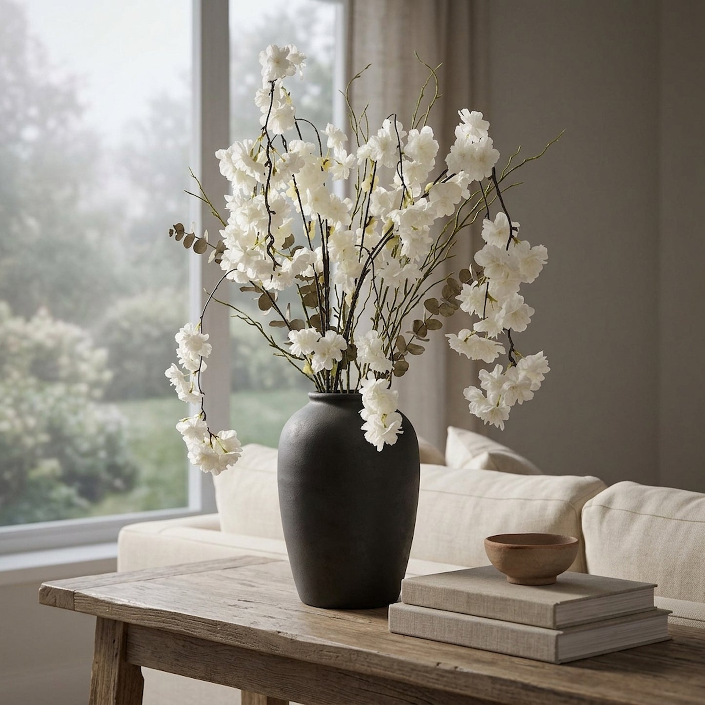 Large White Cherry Blossom Stem
