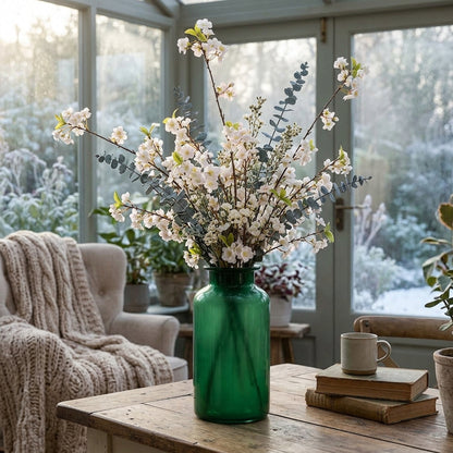 White Cherry Blossom Spray