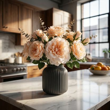 Peachy Cream Short Stem Rose Bouquet