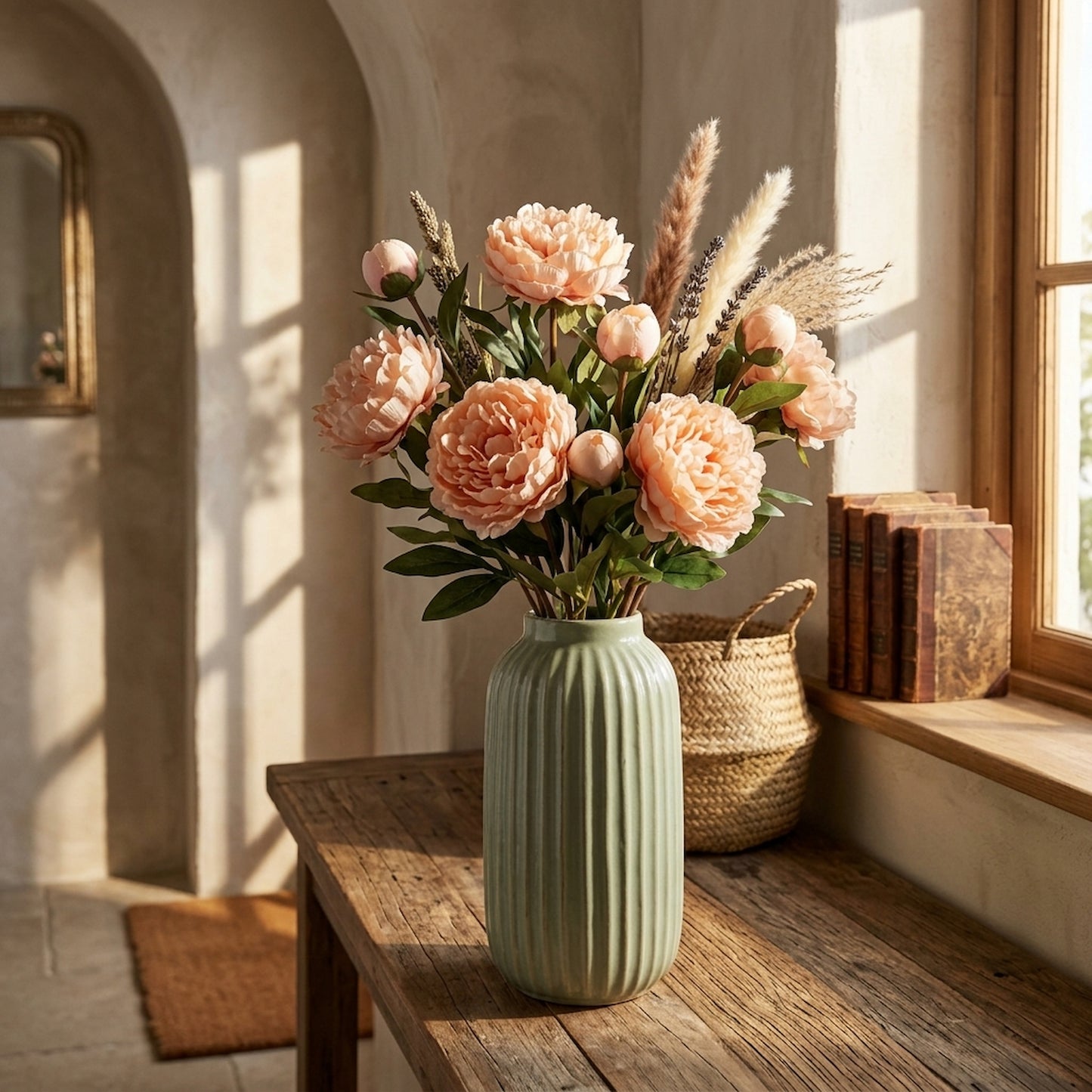 Peach Peony Rose