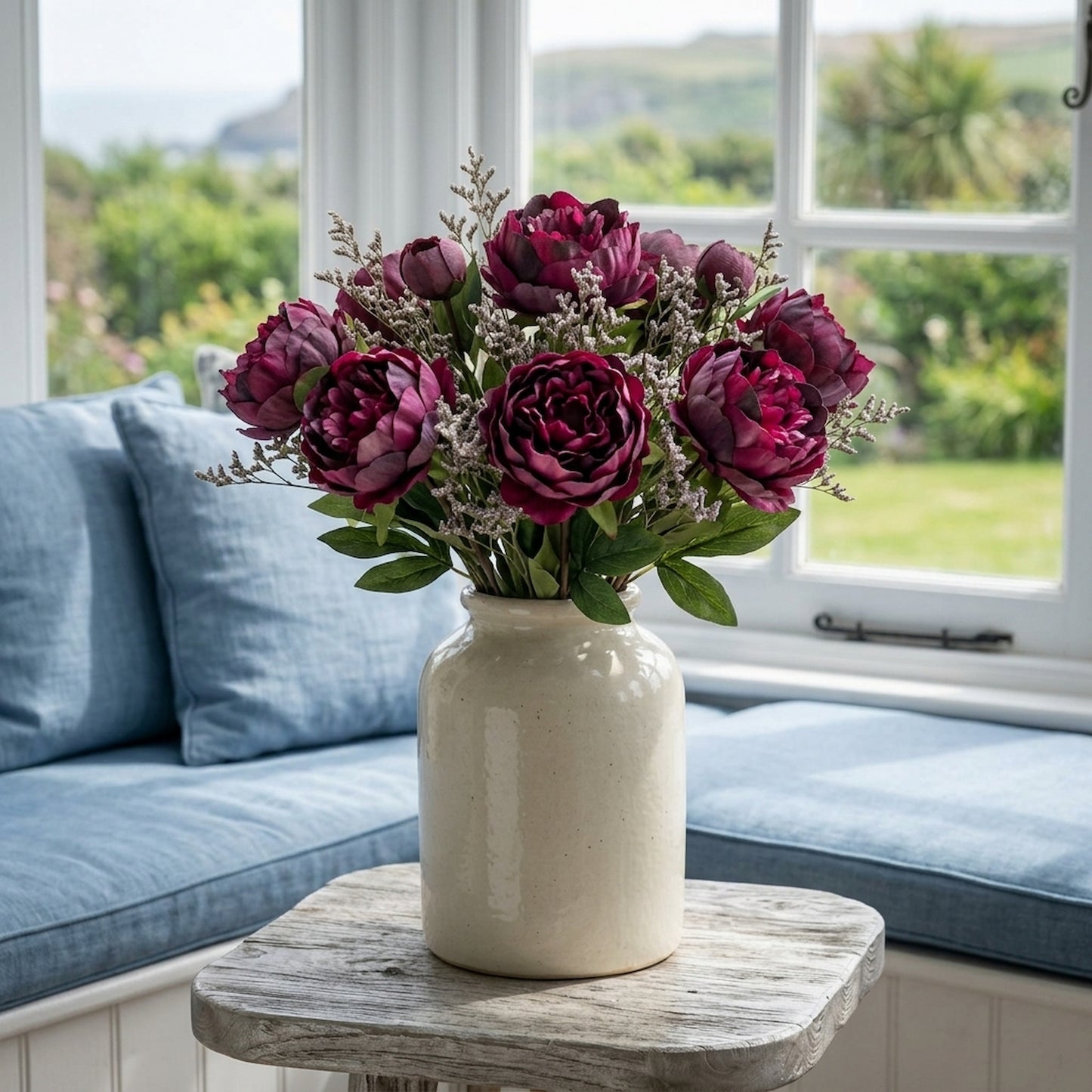 Burgundy Peony Rose