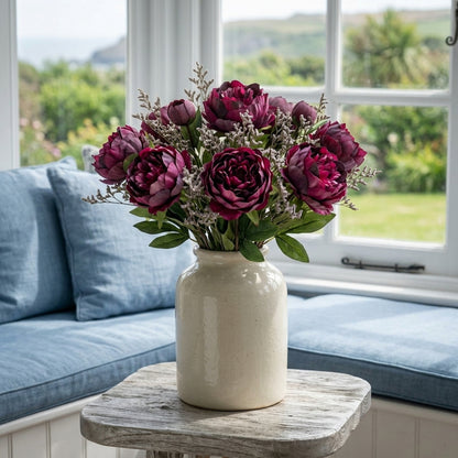 Burgundy Peony Rose