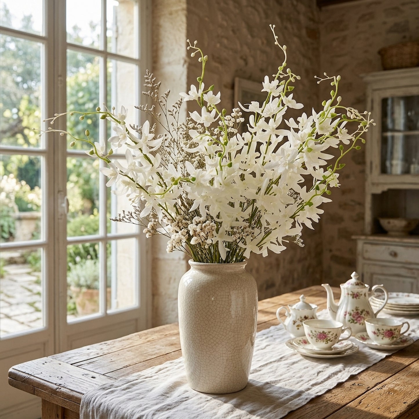 White Cymbidium Spray