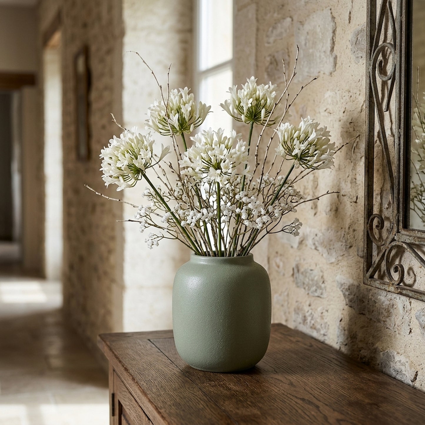 Cream Agapanthus Spray