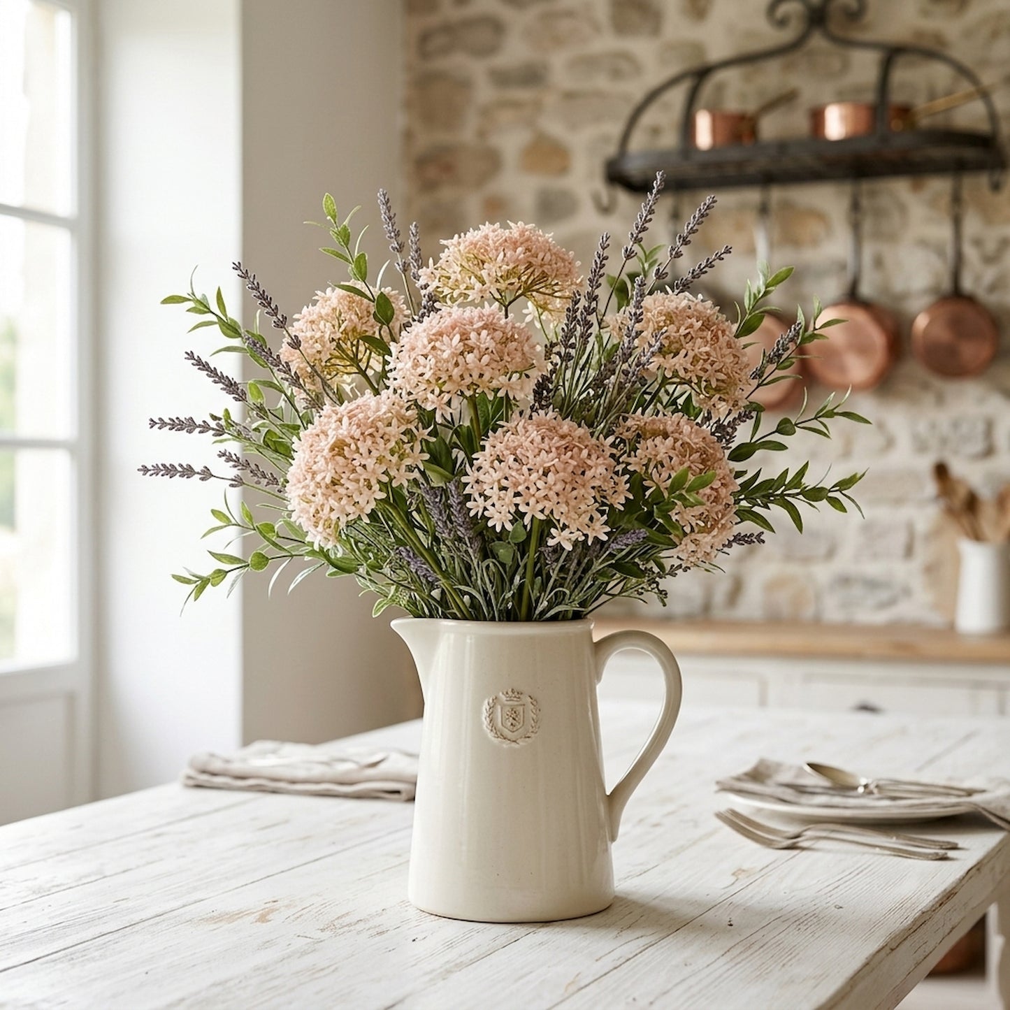 Pink Crown Hydrangea Stem