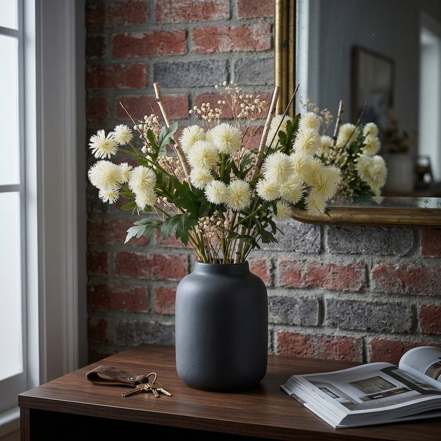 Cream Globe Thistle Spray