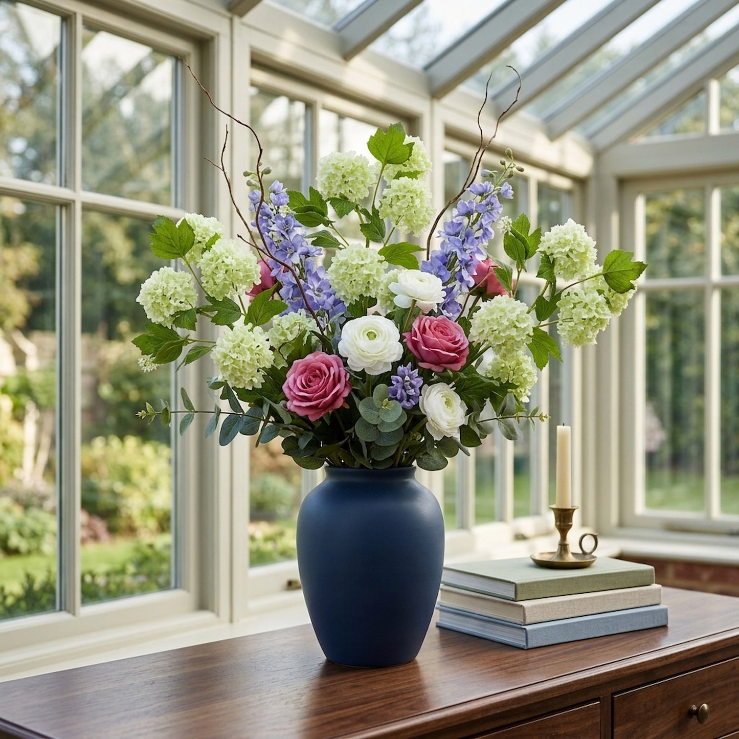 Green Snowball Viburnum Spray