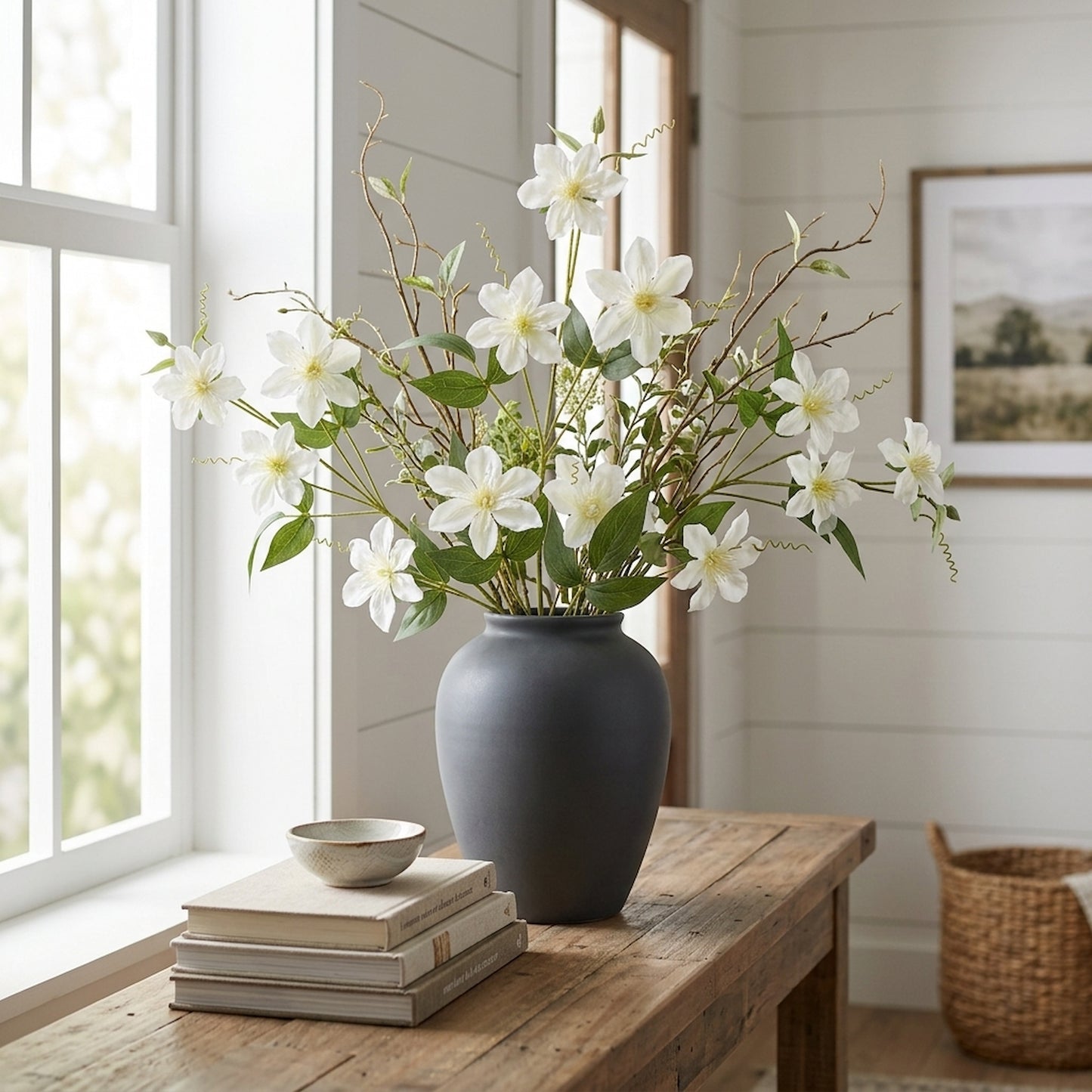 Cream Pearl Clematis Spray