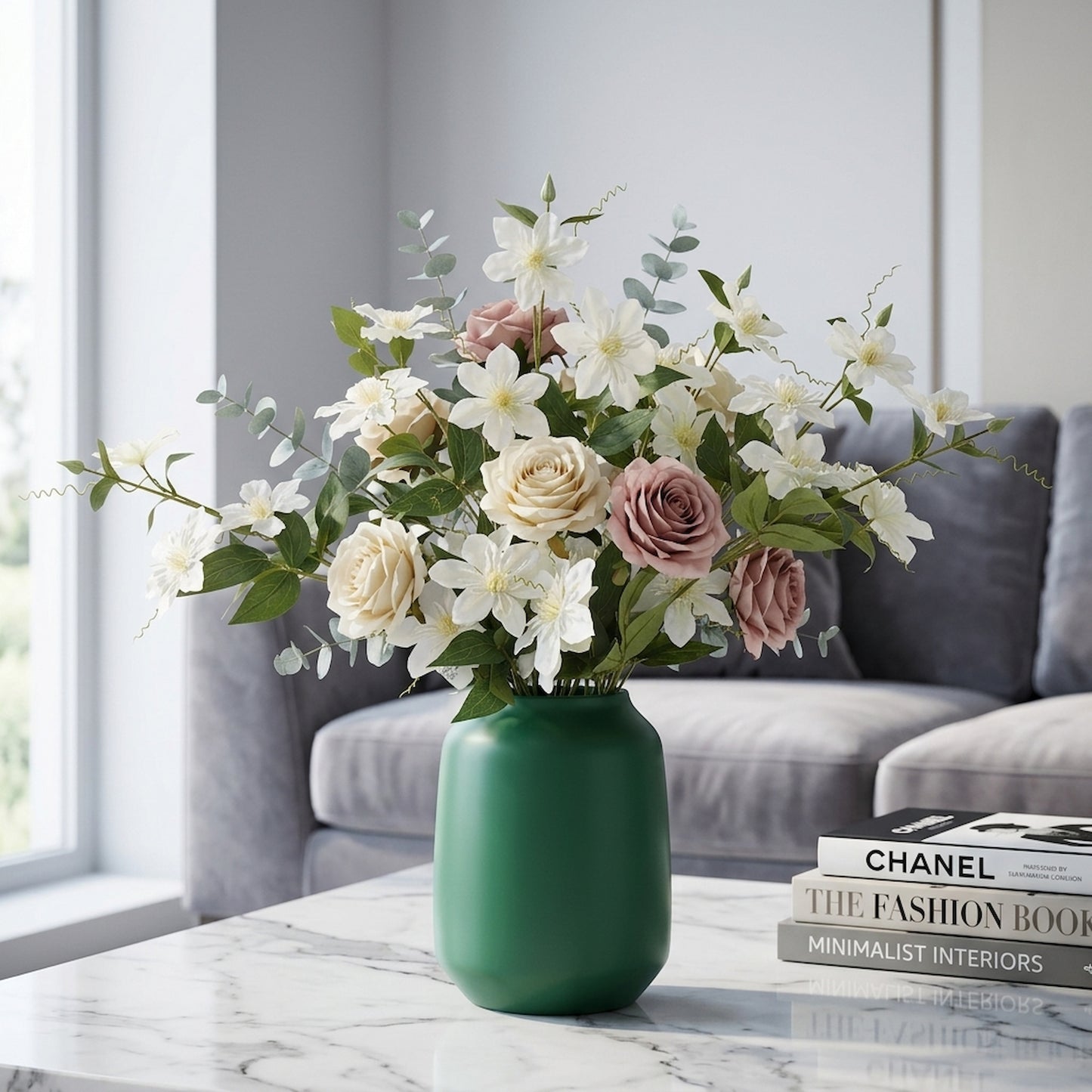 Cream Pearl Clematis Spray