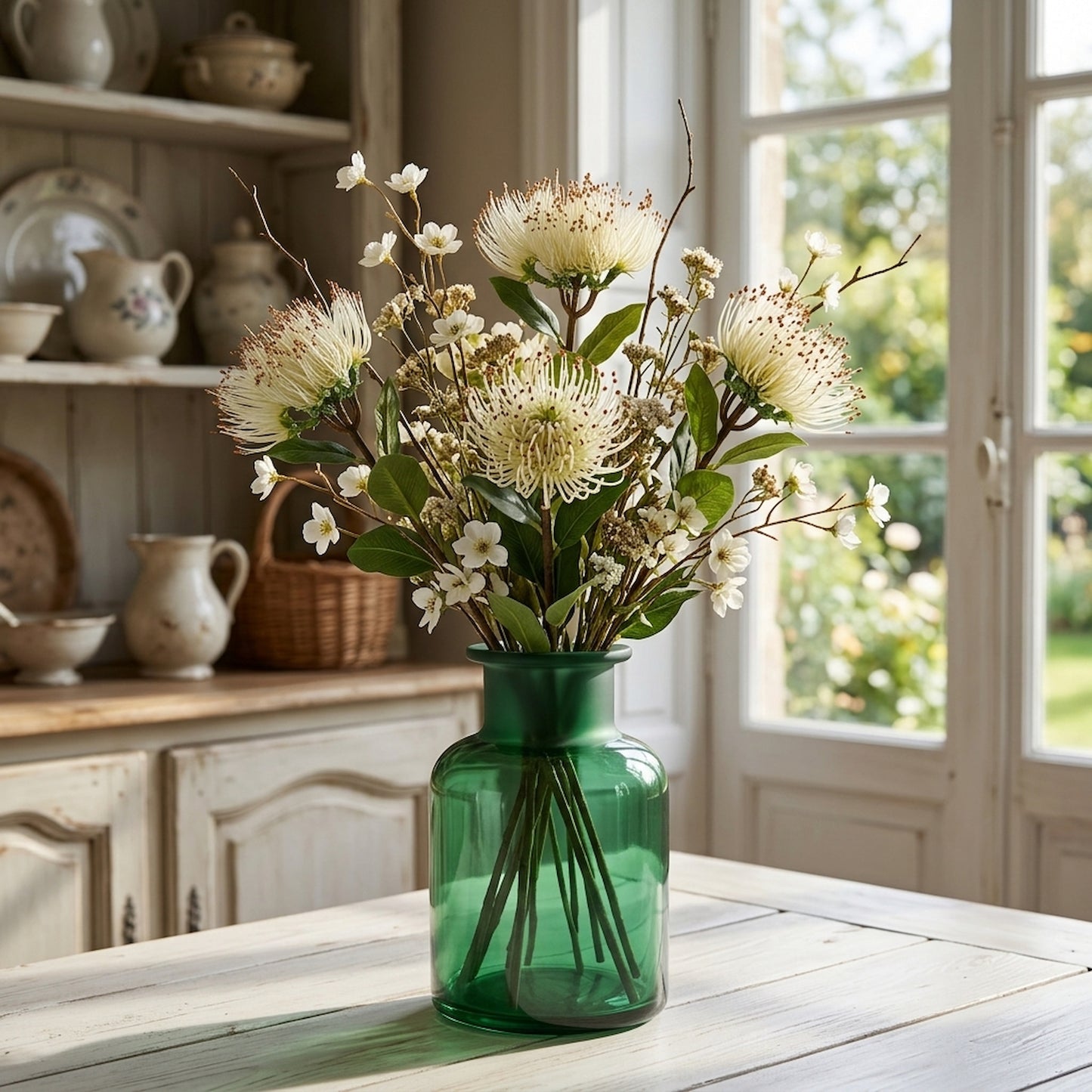 Cream Protea Nitida Stem