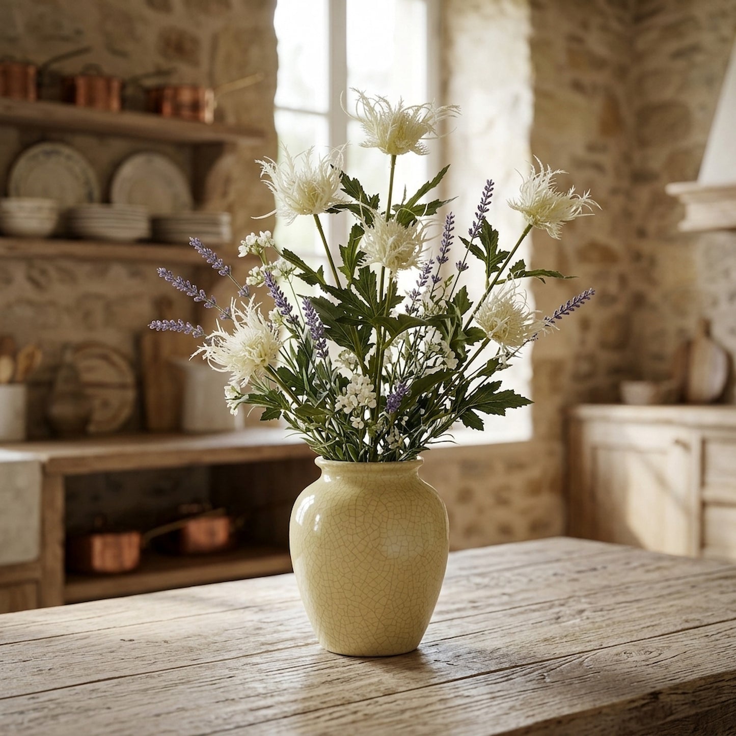 Cream Sea Holly Spray