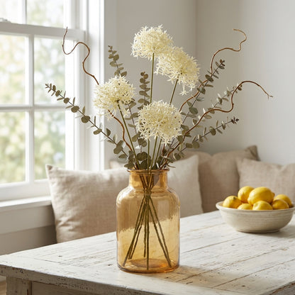 Three Head Cream Allium Spray