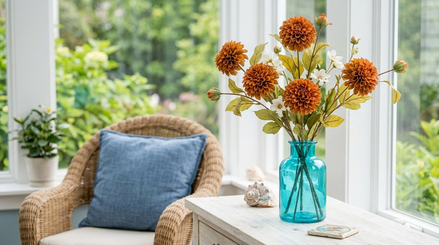 Deep Mustard Dahlia Stem