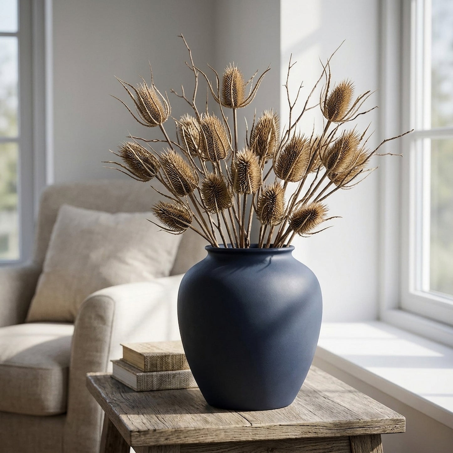 Large Brown Triple Teasle Stem