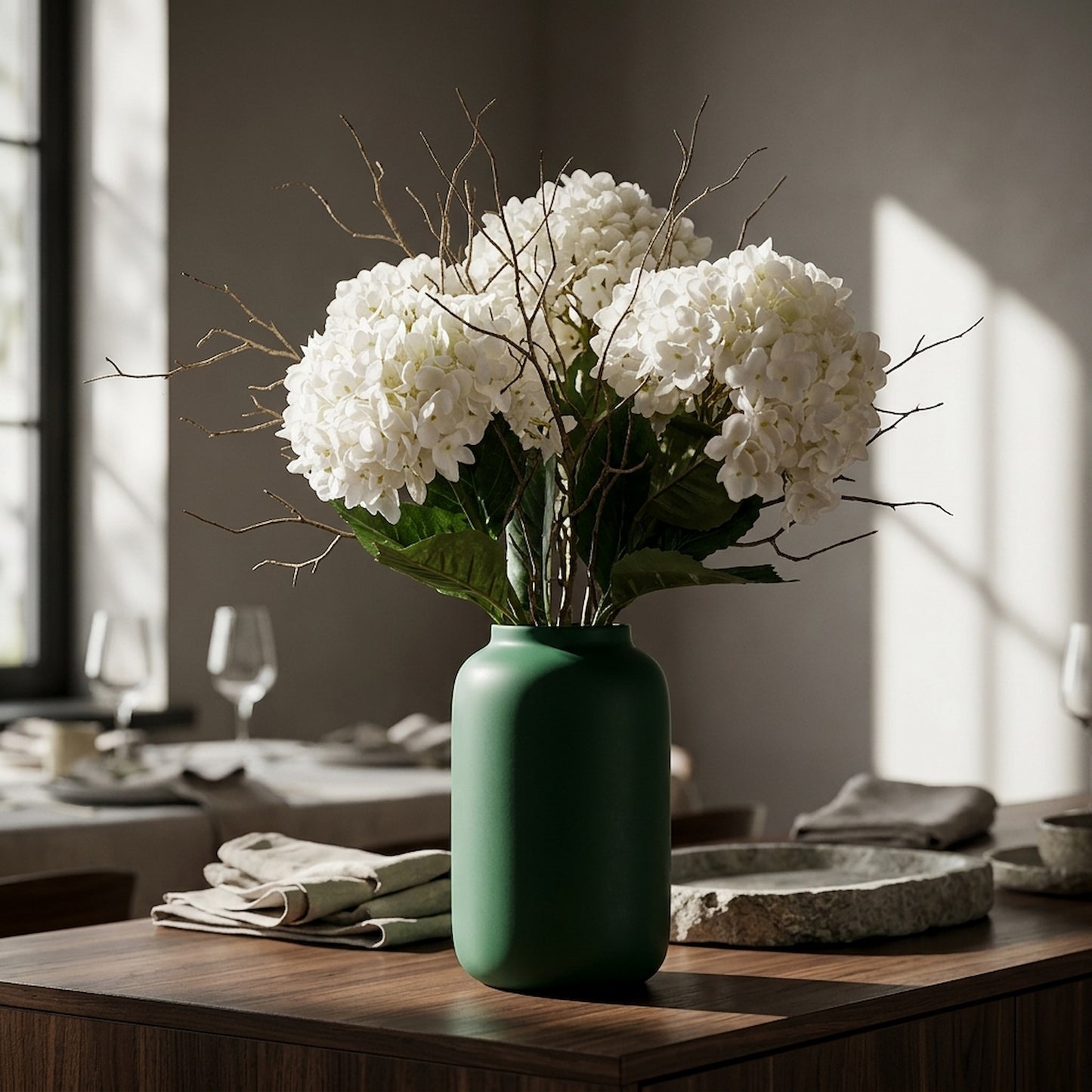 White Hydrangea Stem