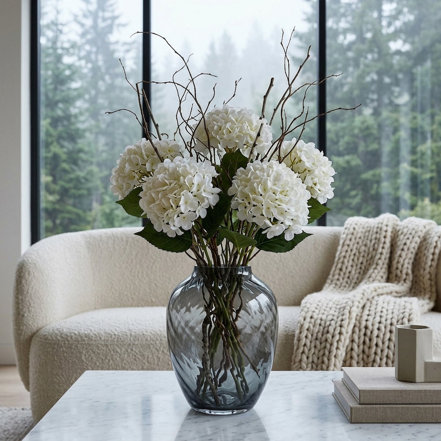 White Hydrangea Stem
