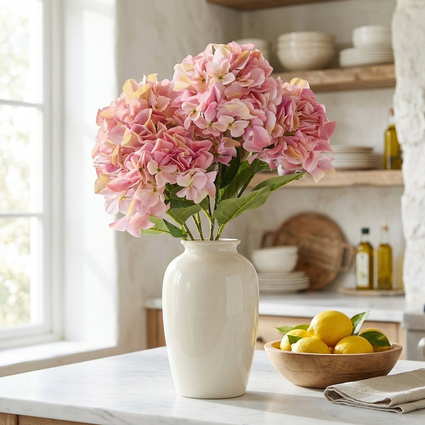 Shabby Pink Hydrangea Bouquet