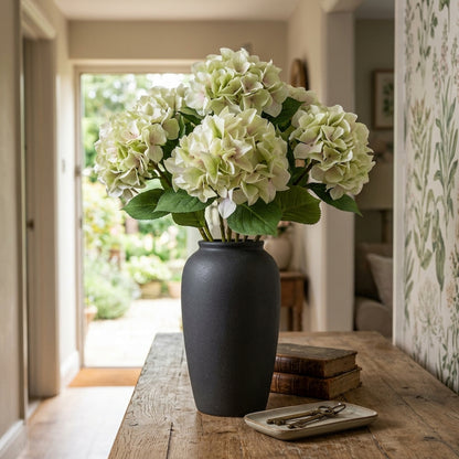 Shabby Green Single Hydrangea