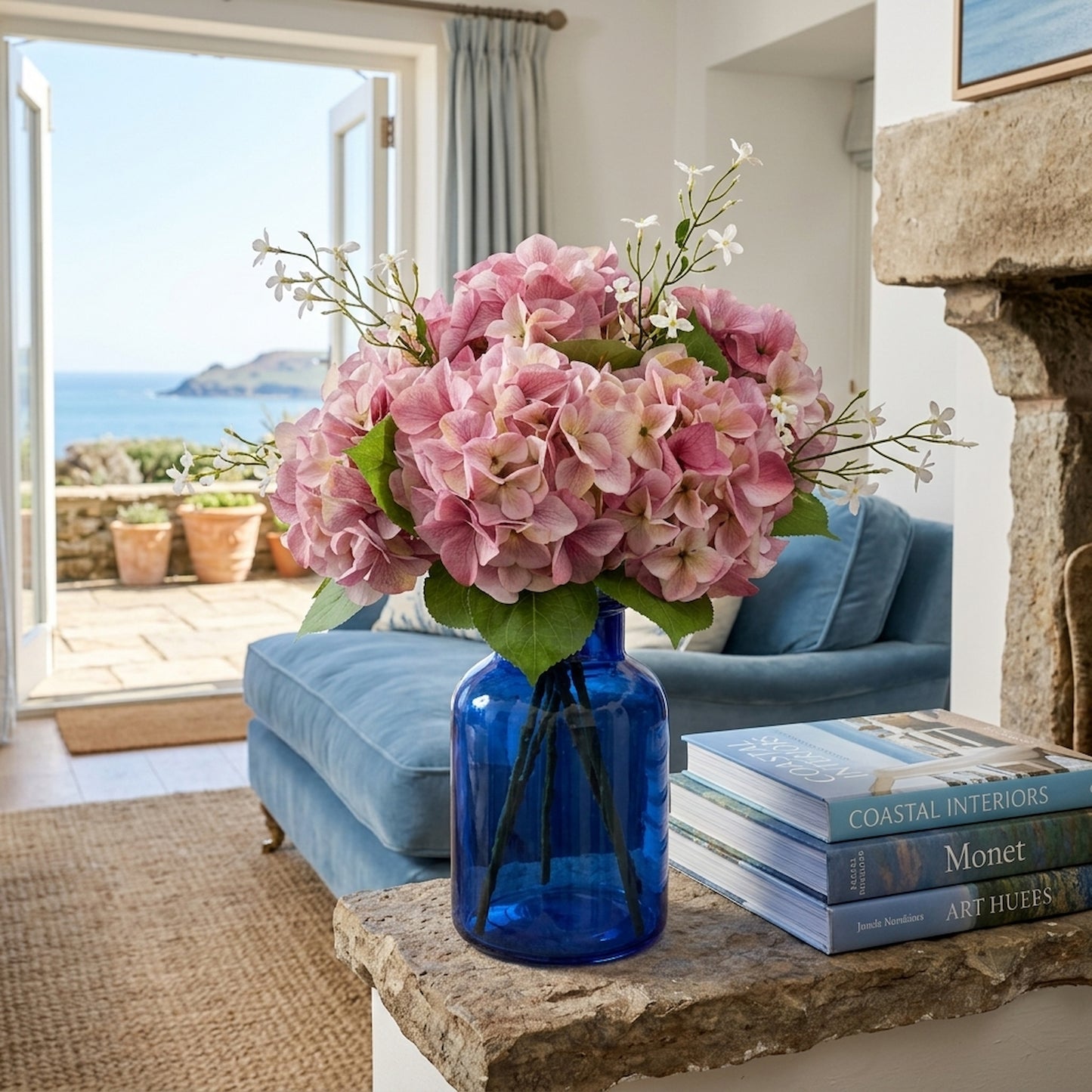 Shabby Pink Single Hydrangea
