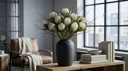 Closed White Protea