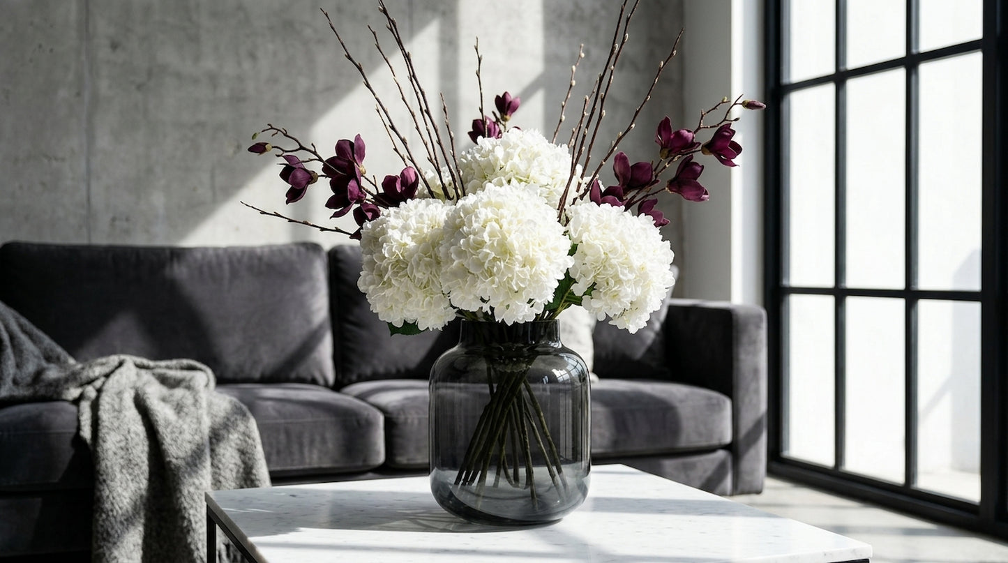Oversized White Hydrangea